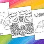 Raindow Coloring Page