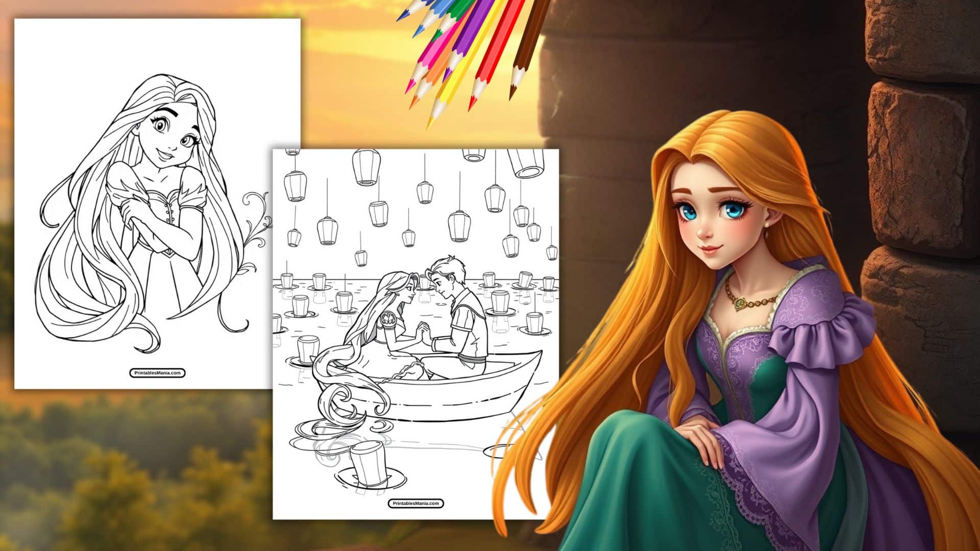 Rapunzel Coloring Page