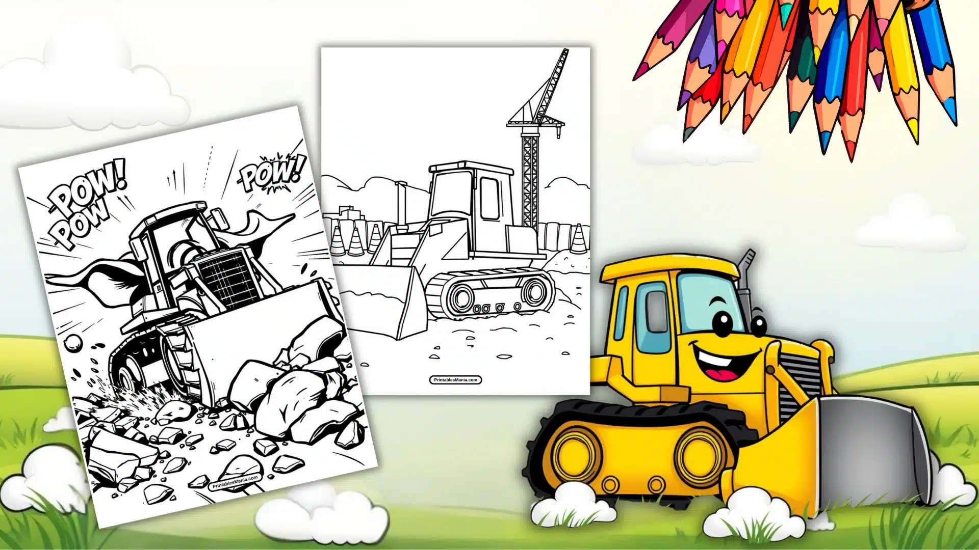 Bulldozer Coloring Pages