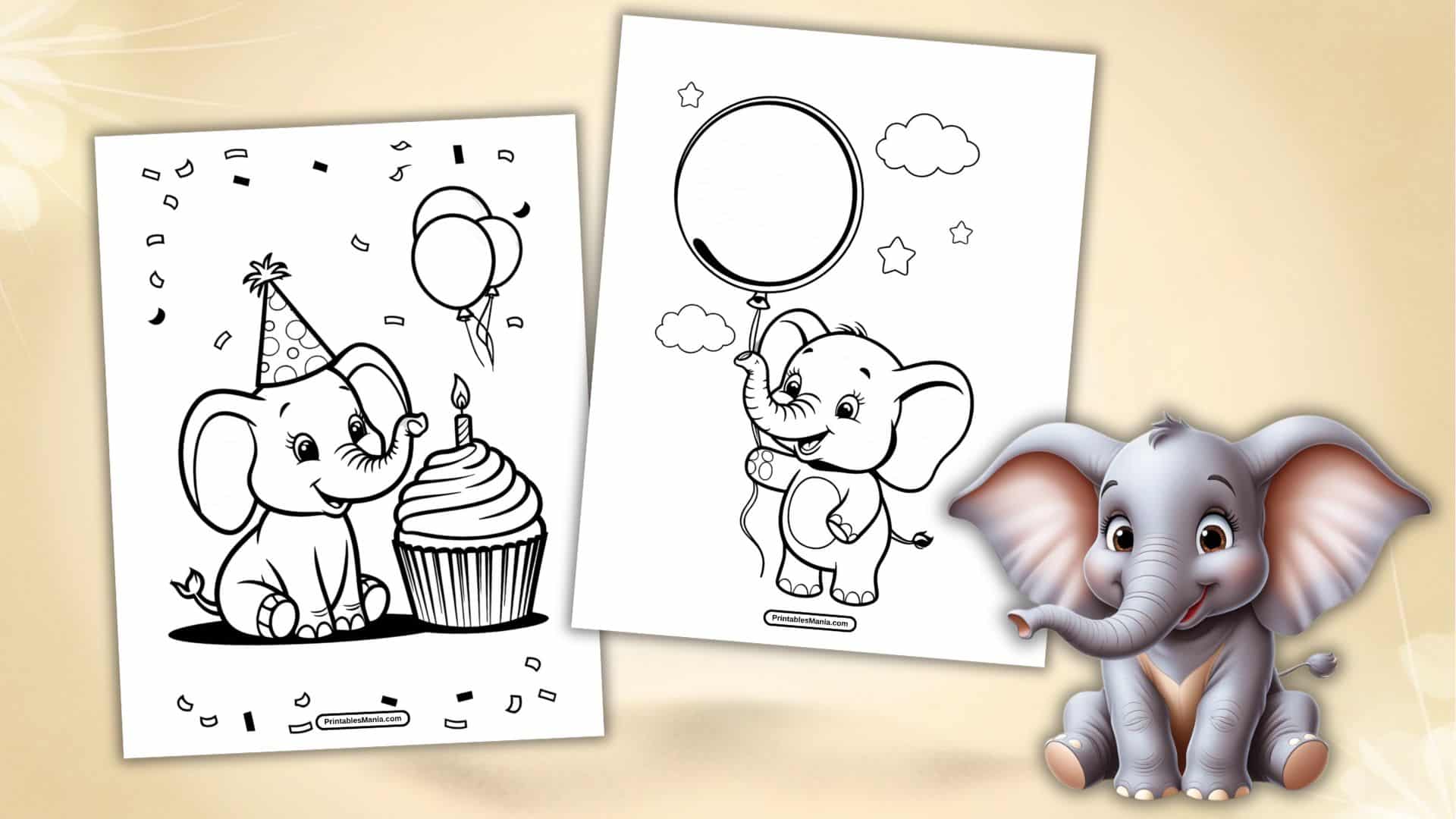 Elephant Coloring Pages