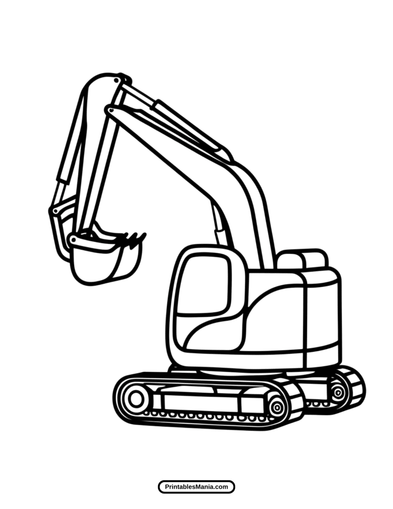 kids' favorite excavator coloring sheet