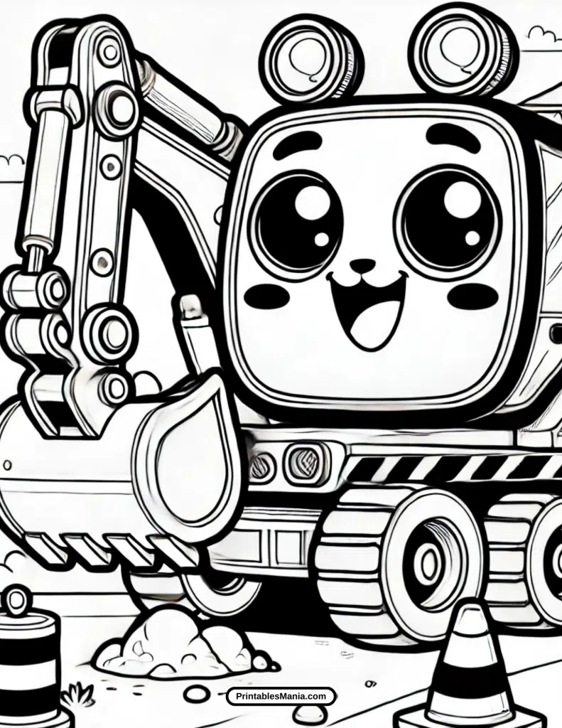 explore creativity with excavator coloring