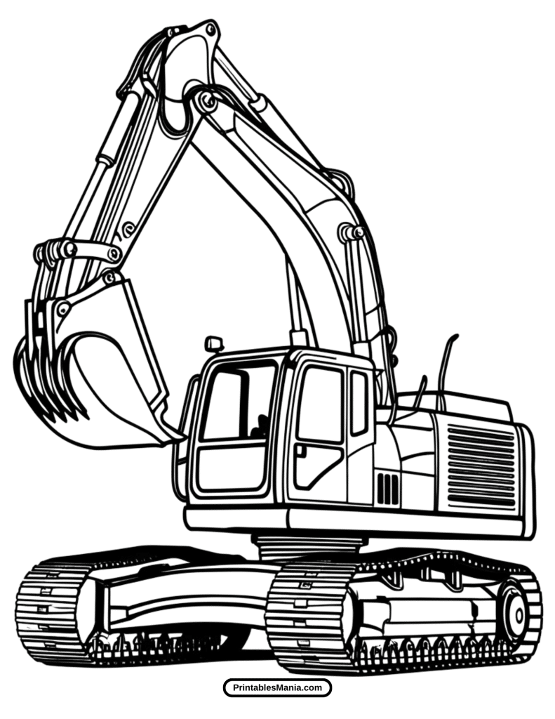 excavator coloring fun for toddlers