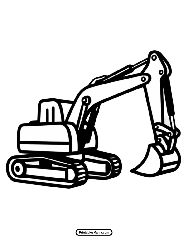 fun excavator coloring activity