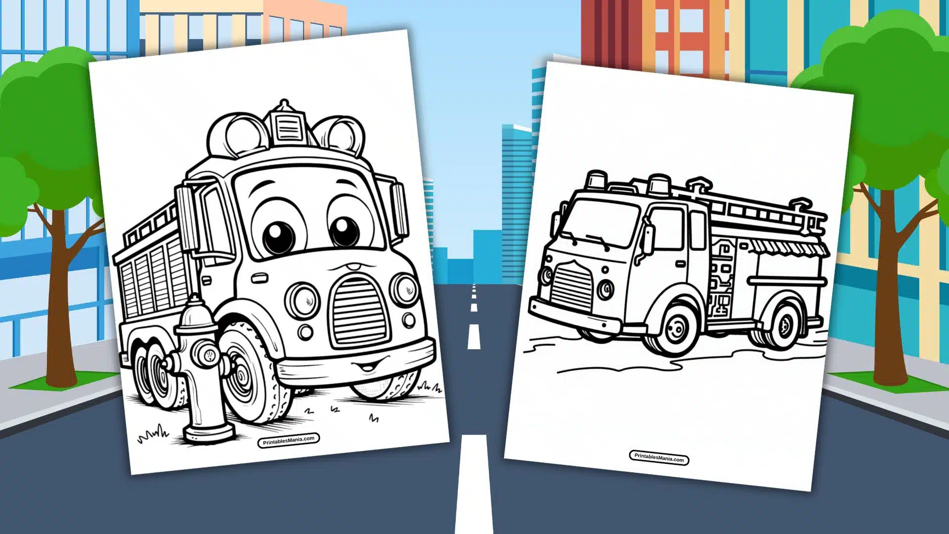 Fire Truck Coloring Page