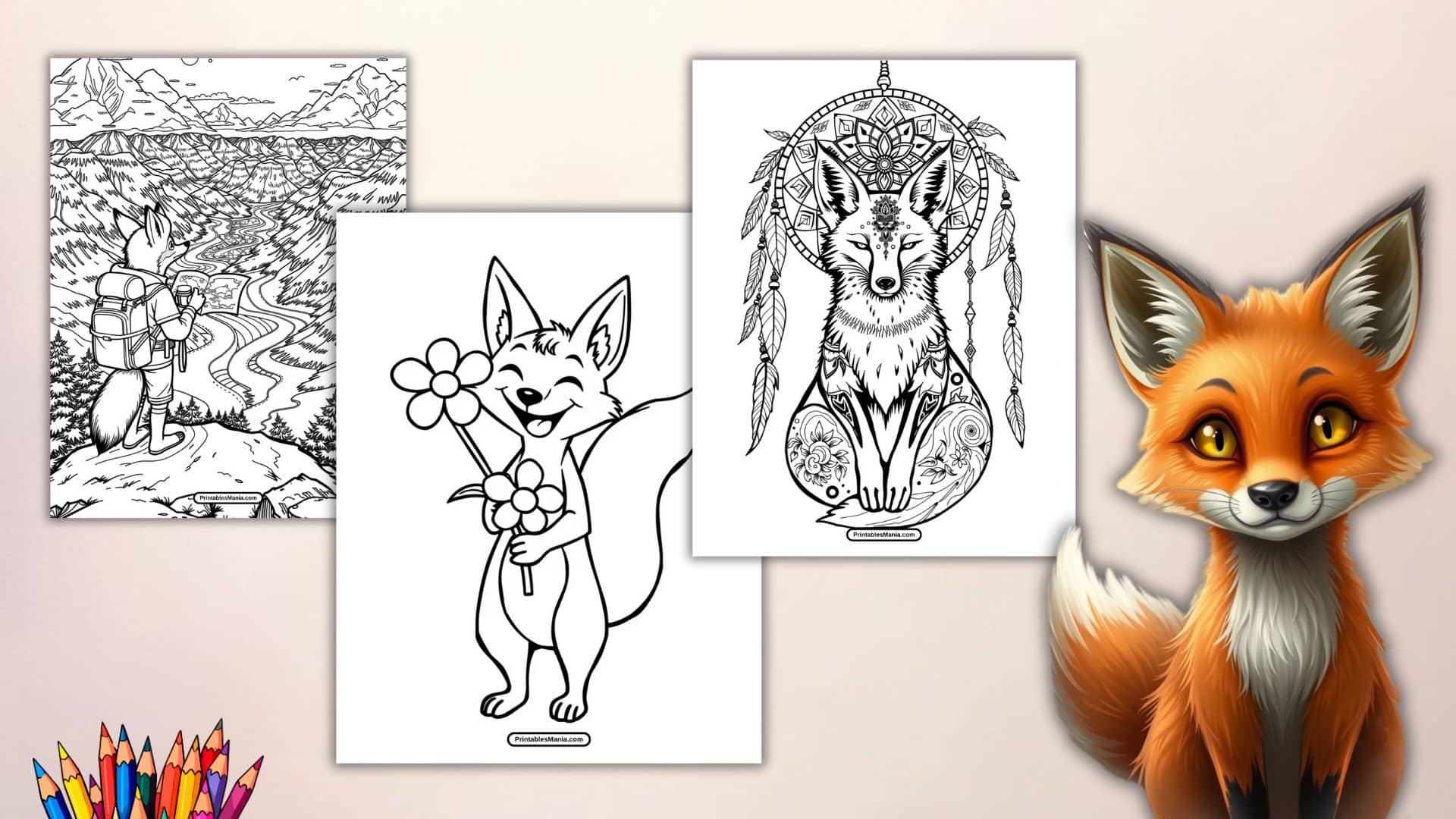 Fox Coloring Pages