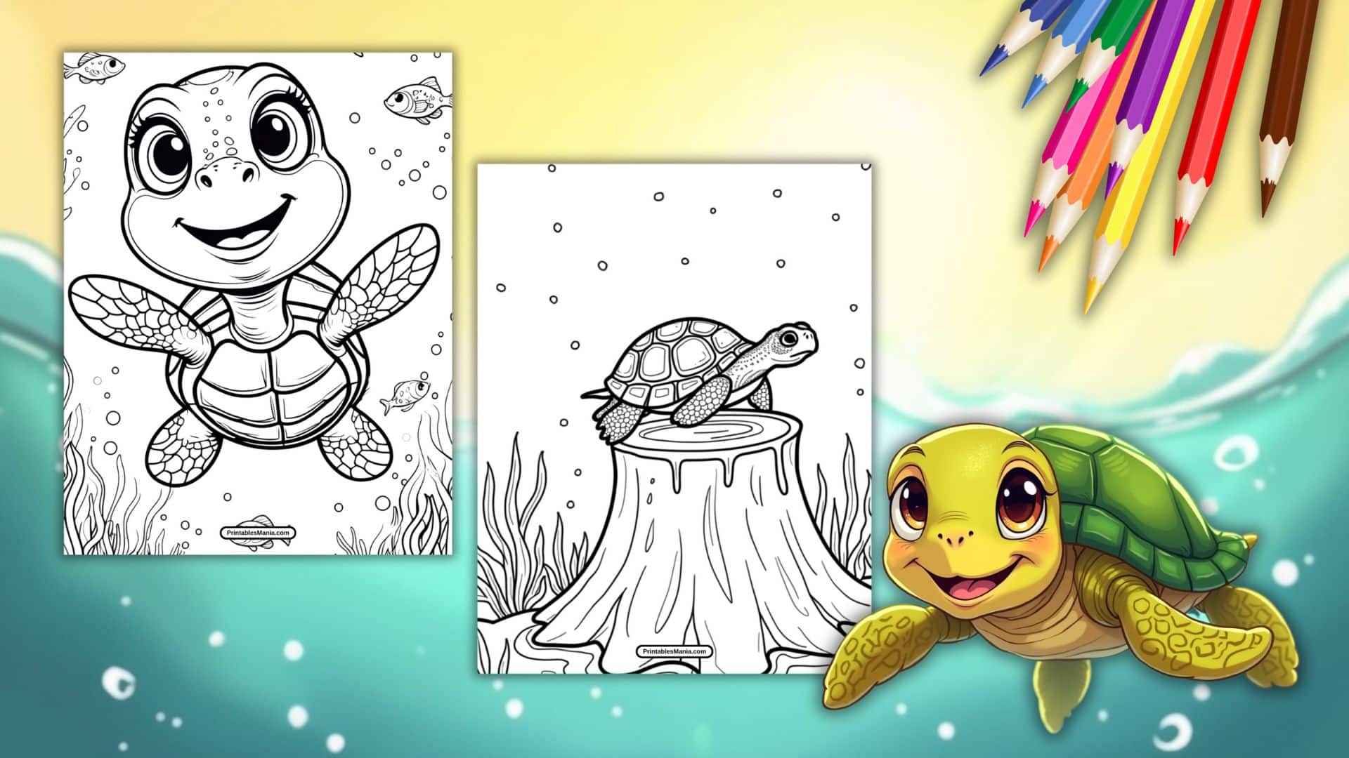 Sea Turtle Coloring Page