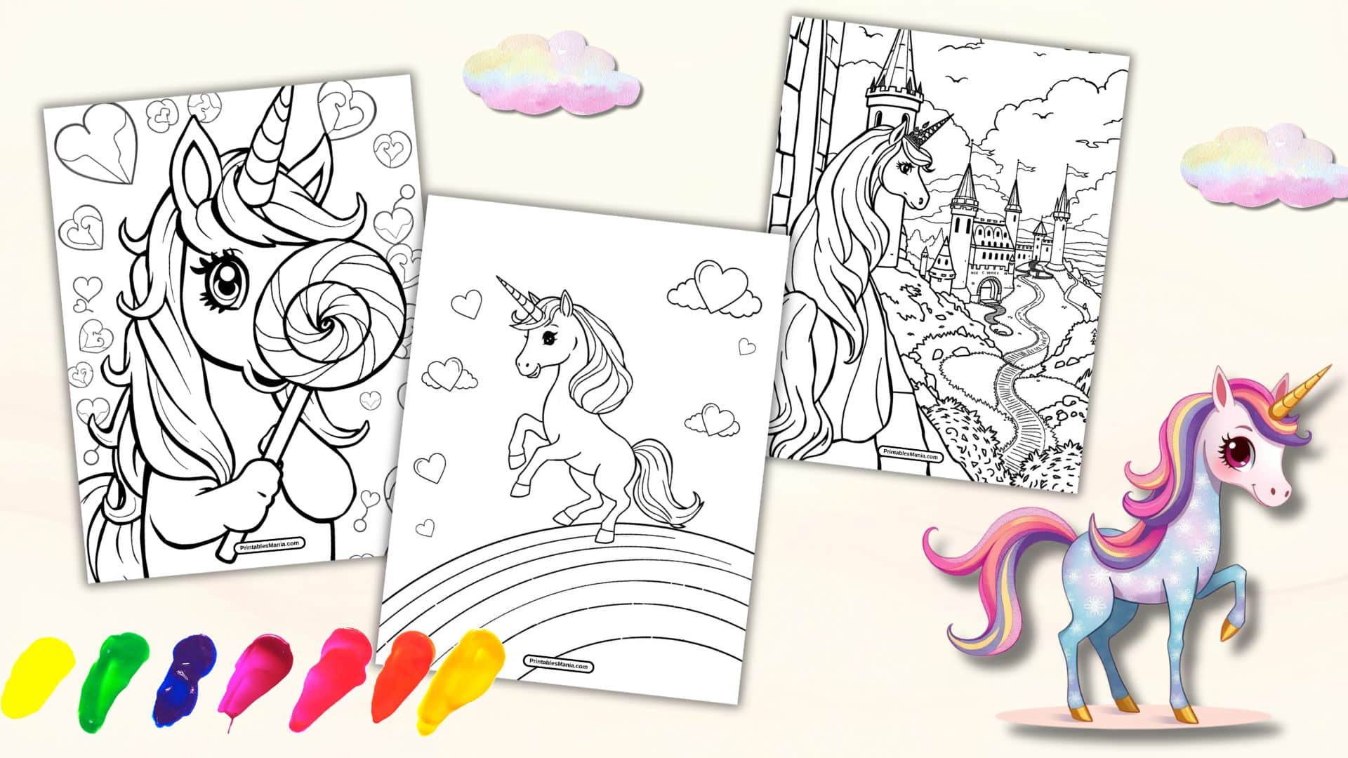 Unicorn Coloring Pages