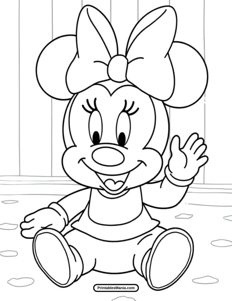 cute minnie mouse coloring image