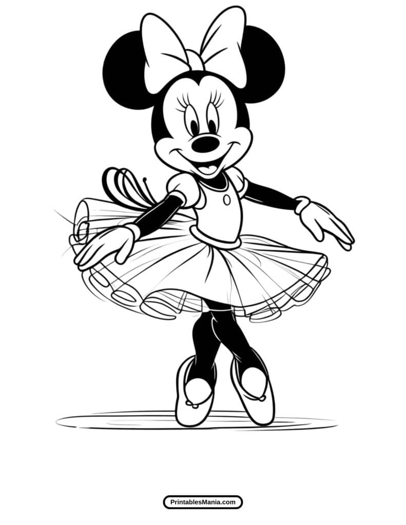 minnie mouse fun printable coloring sheet