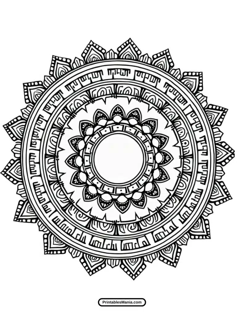 ornamental mandala with classic motifs