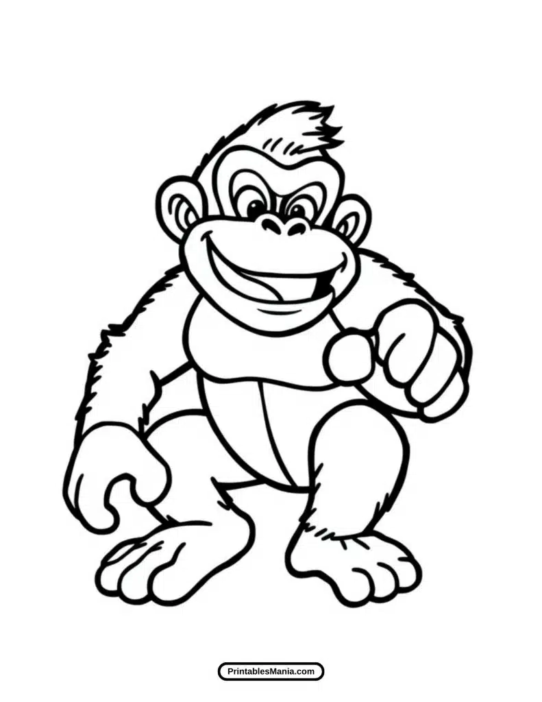 fun donkey kong coloring activity for children