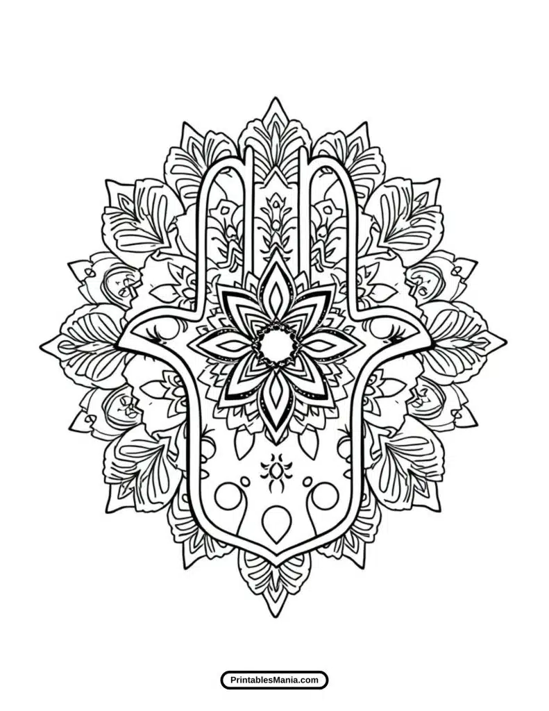 complex mandala design for advanced coloring