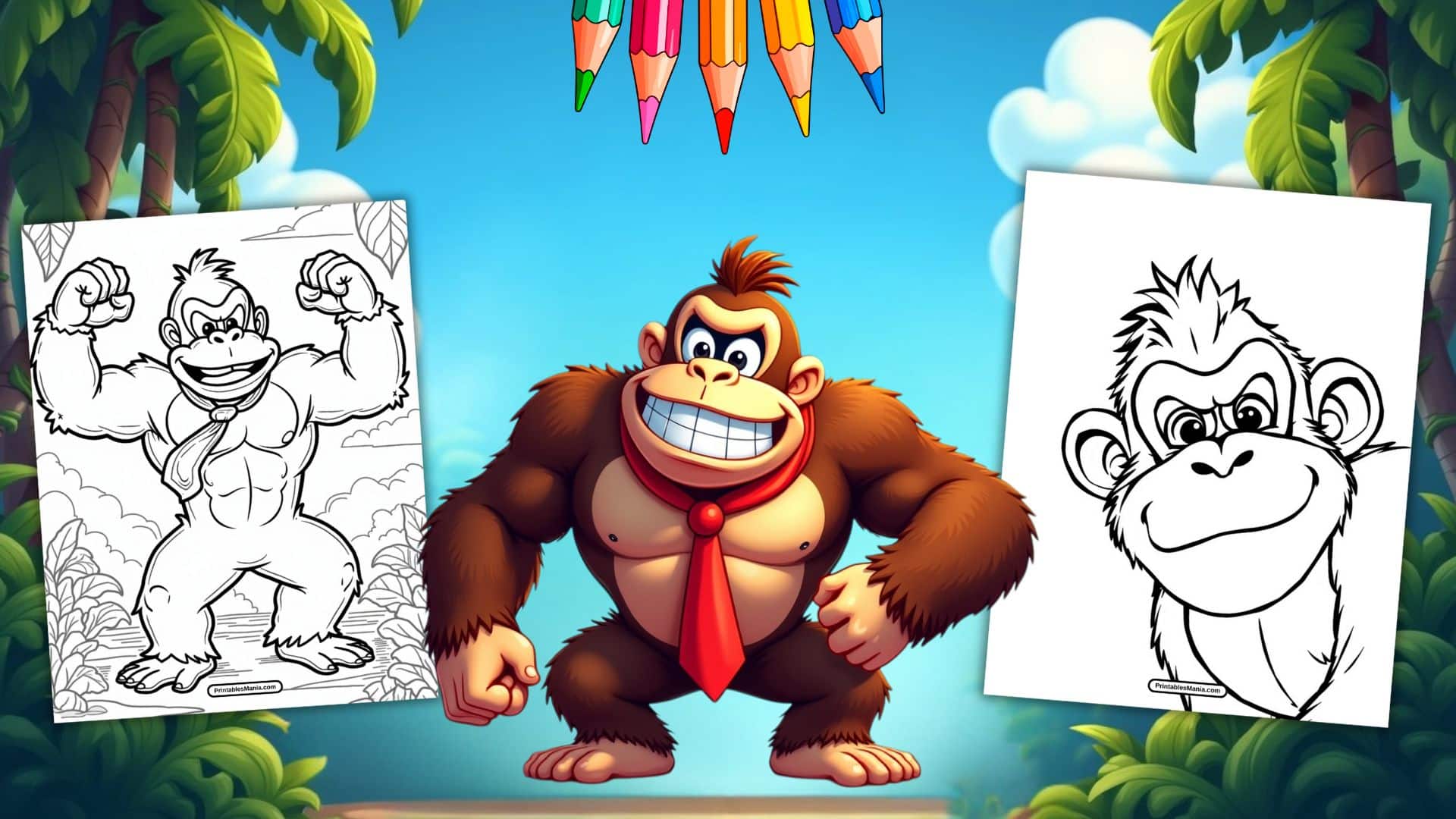 Donkey Kong Coloring Page