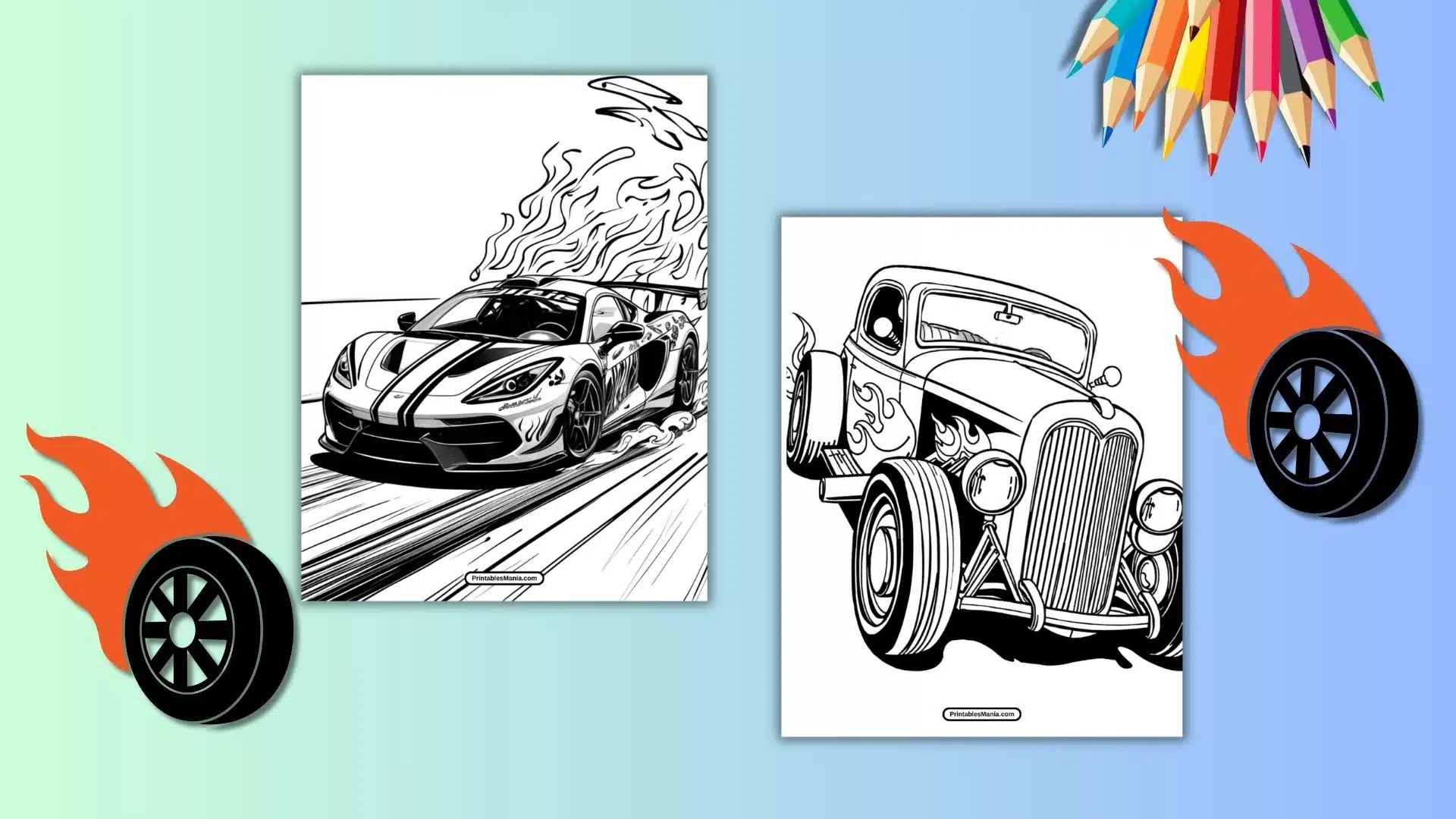 Hot Wheels Coloring Page