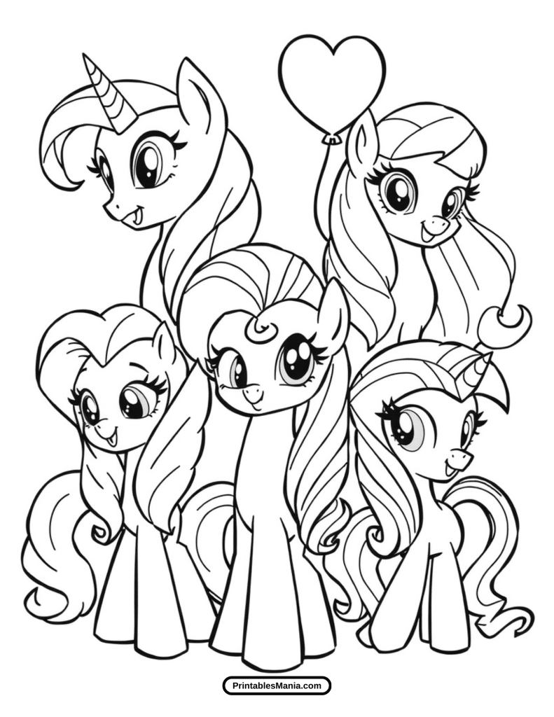 cute my little pony coloring page free