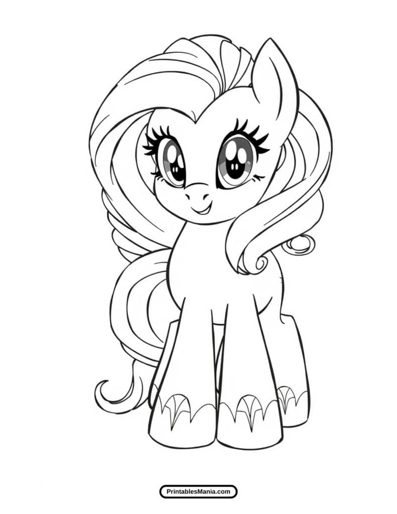 mysterious pony coloring  page