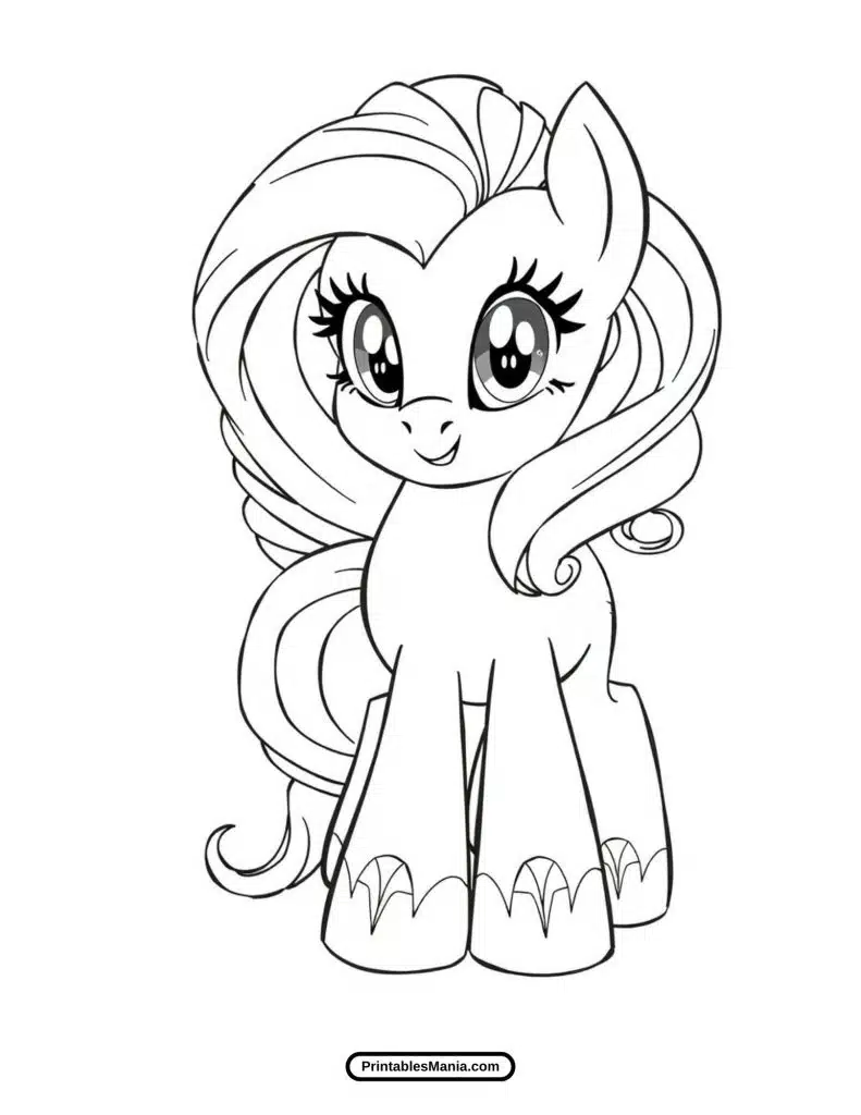 mysterious pony coloring  page