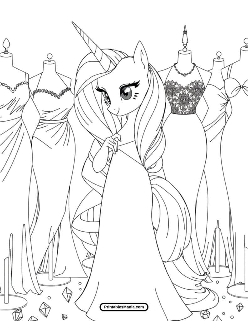 my little pony in a princess dress