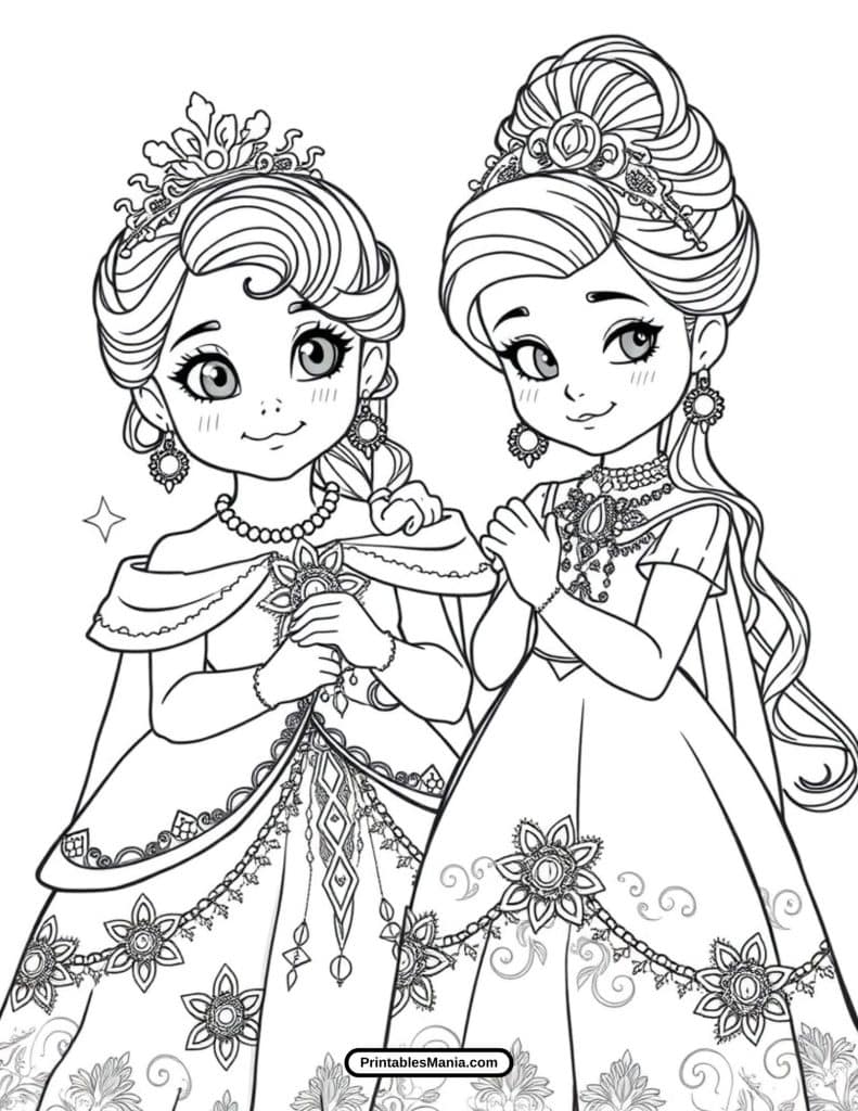 cinderella's stepsisters are getting ready for the ball