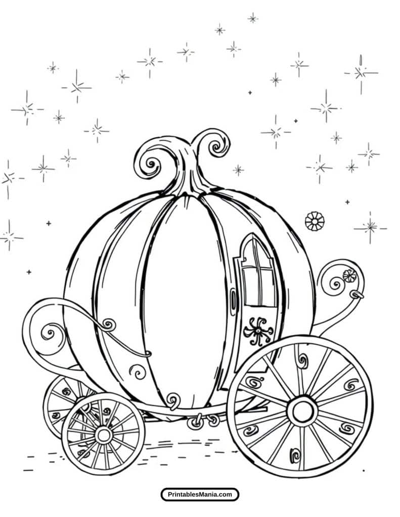 pumpkin carriage ready for the ball