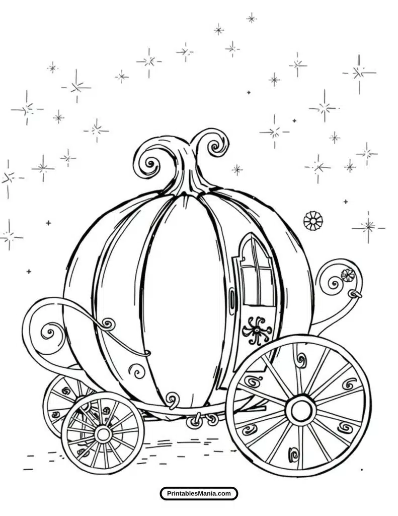 pumpkin carriage ready for the ball