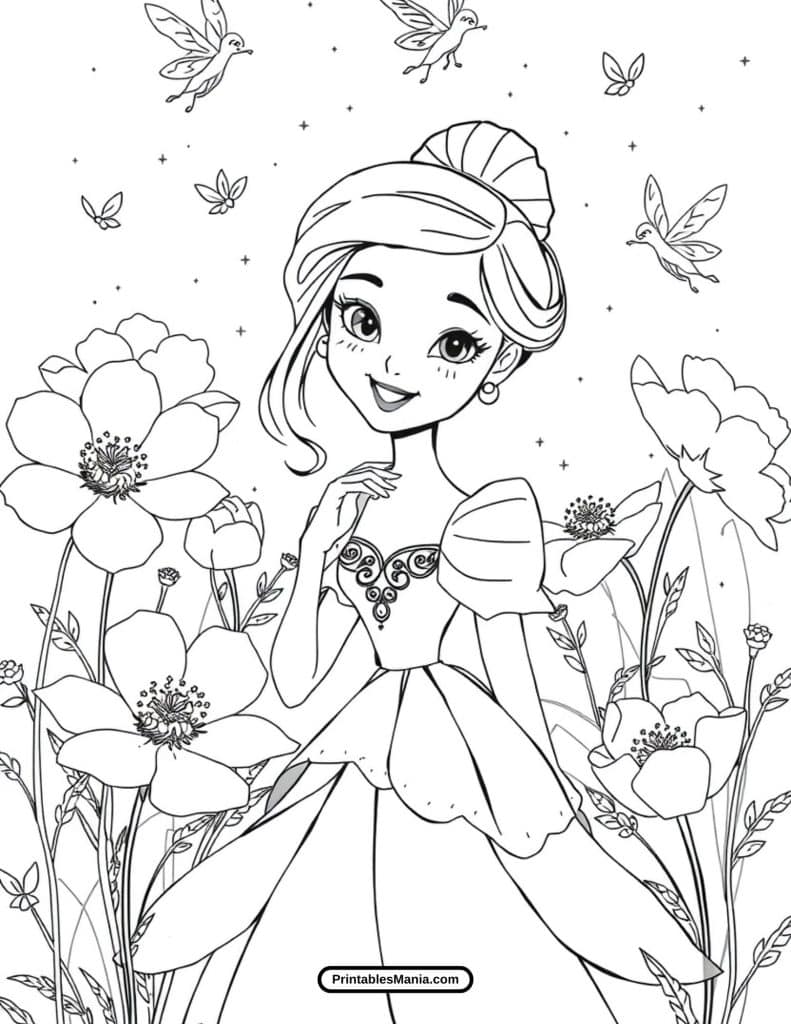 cinderella in the flower garden