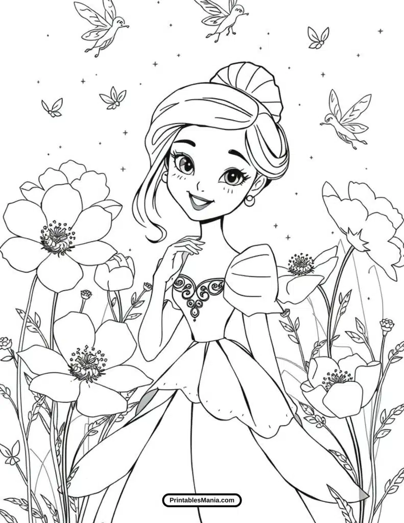 cinderella in the flower garden