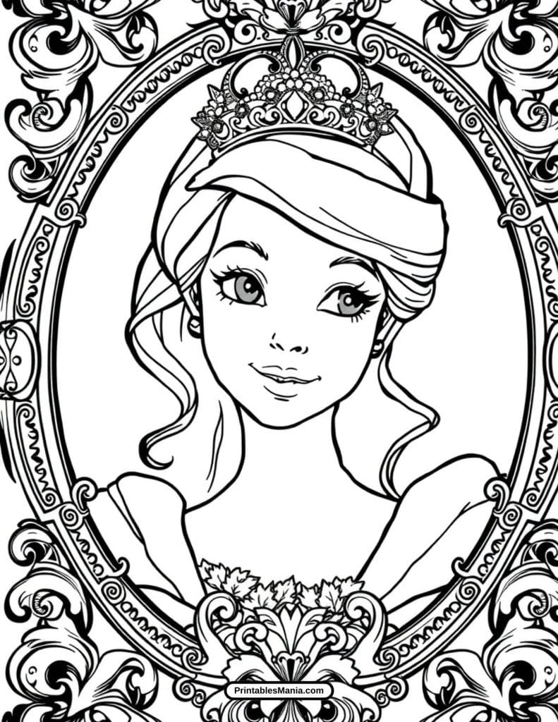 princess looking in mirror