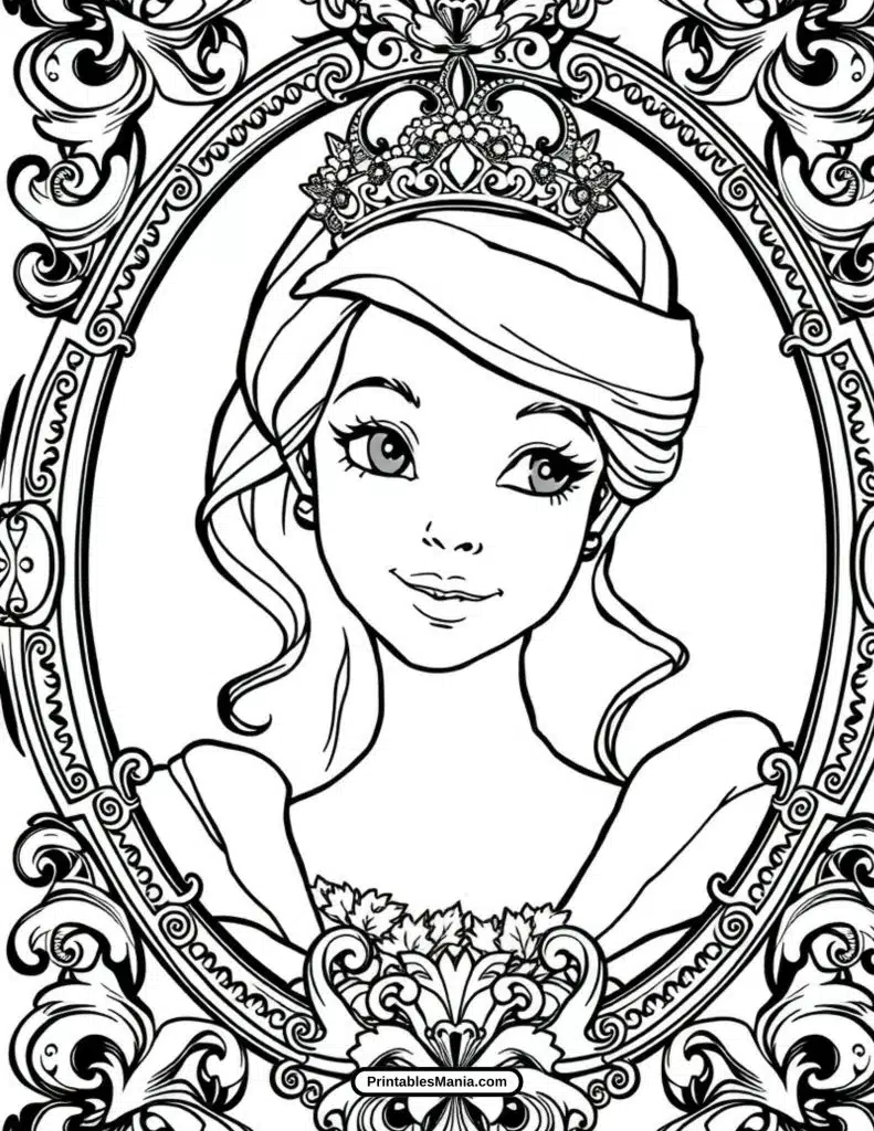 princess looking in mirror
