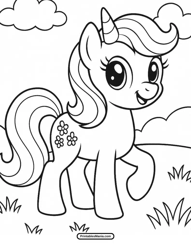 unicorn pony with magic aura