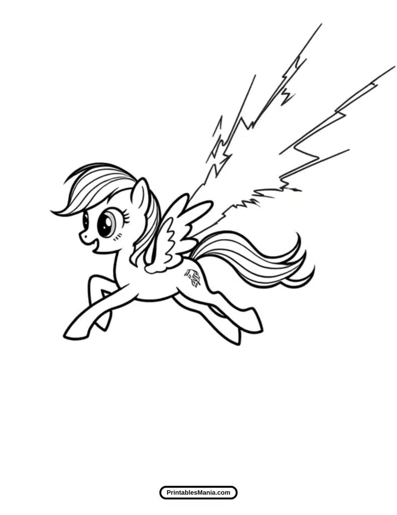 pegasus pony flying high